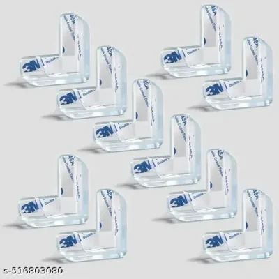 (Pack of 8) Silicones Corner Guards, Corner Protector for Sharp Corners of Furniture, Baby Bed Protector, Table Corner and Edge Protector and Soft PVC Transparent Corner Guard
