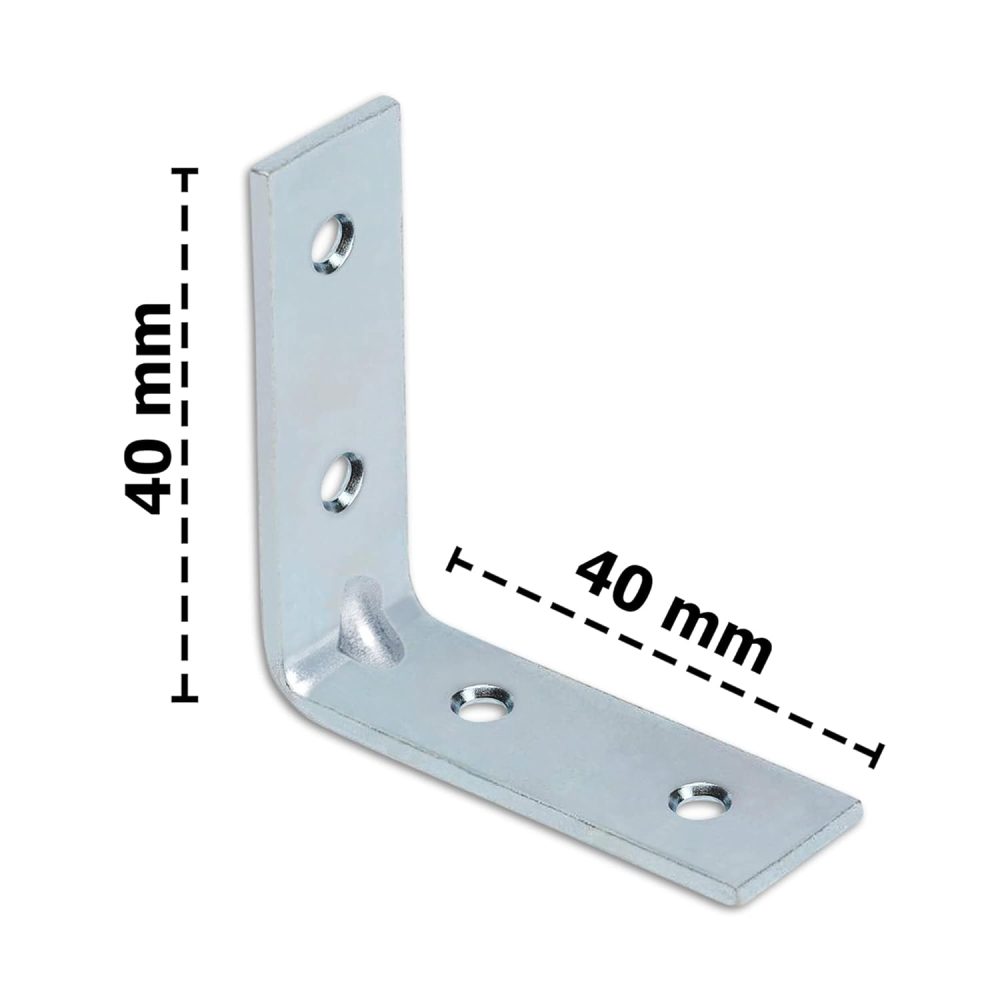 Angle Bracket for Reinforcing Chairs 80pc /Tables Zinc Plated L Shape Bracket for Solid Shelf Support Joint Right Corner Bracket 50X50 - Image 2