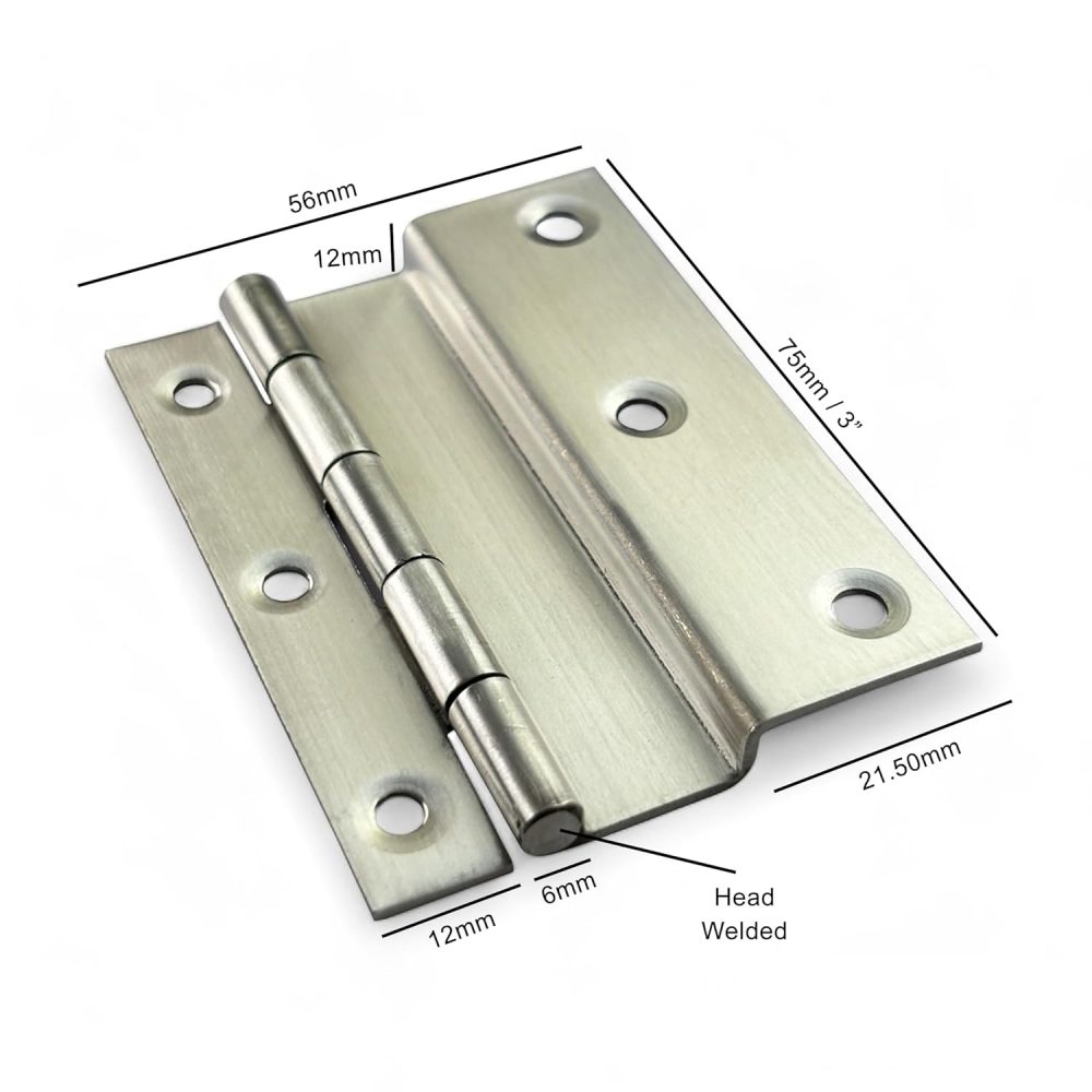 6mm SS Hinges for Door, Window, Cupboard, Cabinet, Hinges Full Overlay Doors 30pc - Image 3